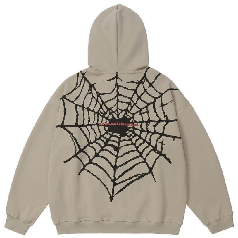 Spider Web Zip-Up hættetrøje