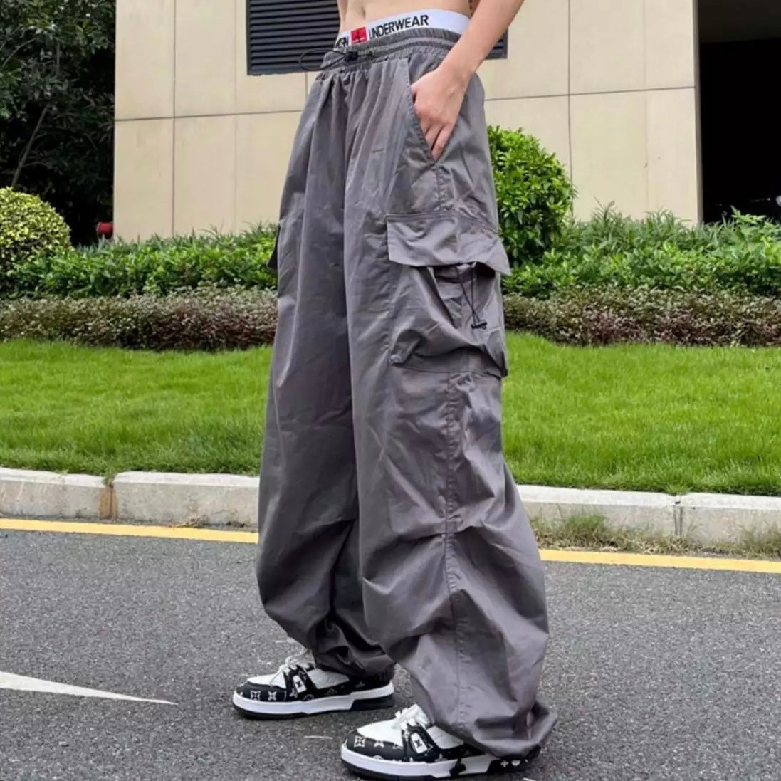 Parachute Cargo Y2K Pants Kawaii Side