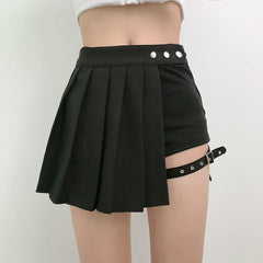 Harajuku Punk Gothic Black Mini Skirt