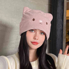 Cappello lavorato a maglia gatto Kawaii