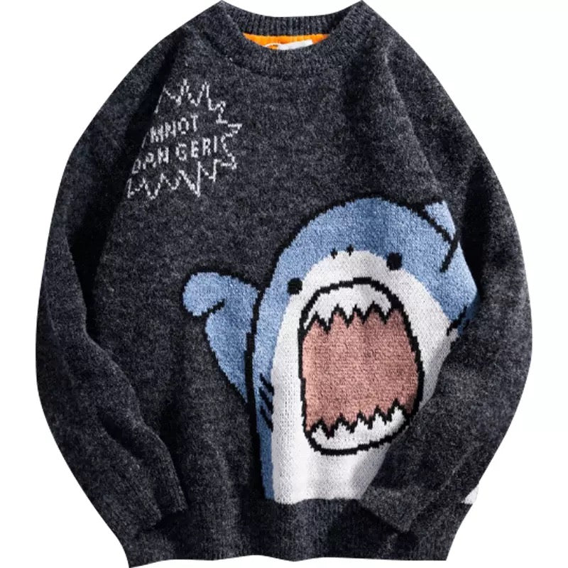 Happy Shark Sweatshirt Kawaii Side