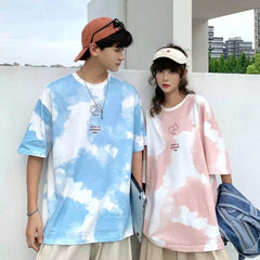 T-shirt tie-dye con pezzo di puzzle