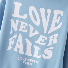 Love Never Fails Æstetisk hættetrøje