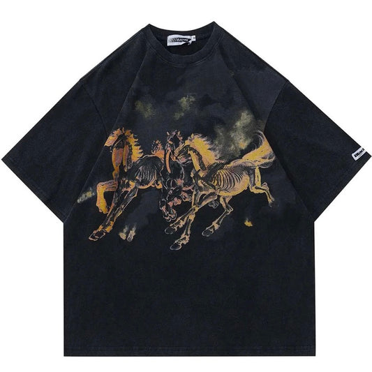 Skeleton Horse Race T-shirt