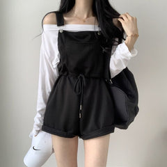 Lace-up Casual Overalls