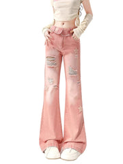 Jeans strappati Kawaii Y2K