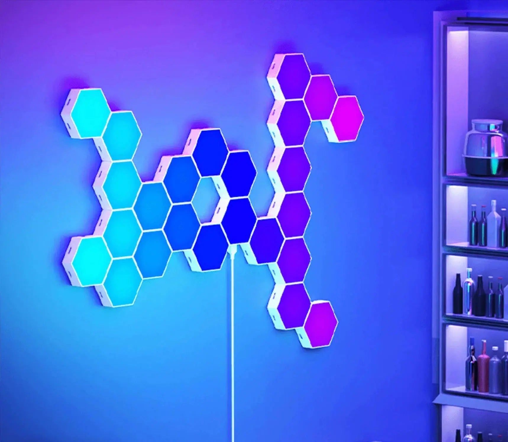 Led RGB Gamer Hexagonal Personalizável - Kawaii Side