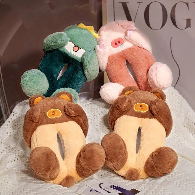 Cute Animals Plush Slippers - Kawaii Side