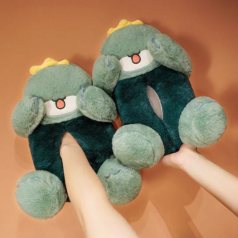 Cute Animals Plush Slippers - Kawaii Side