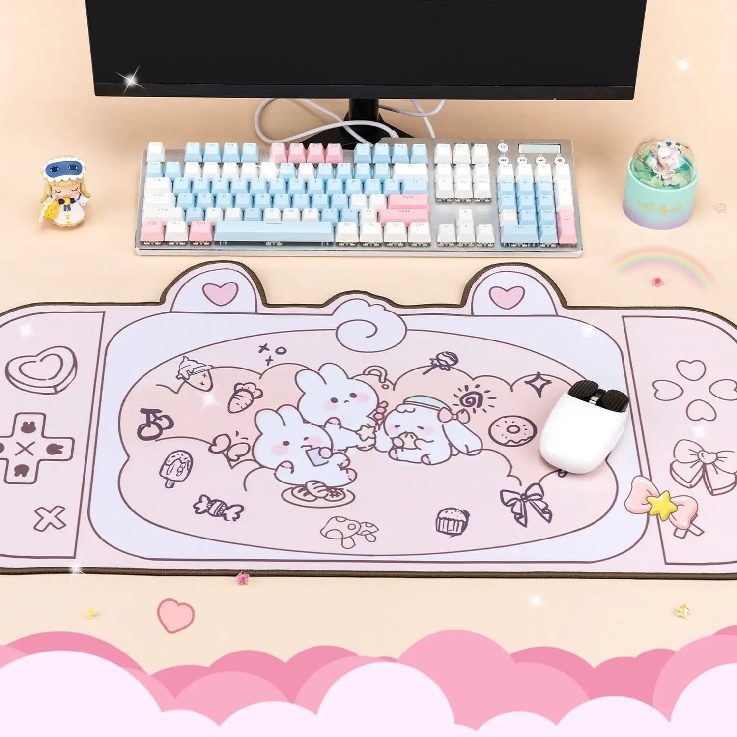 DeskPad Fofo Piquenique de Coelhinhos - Kawaii Side