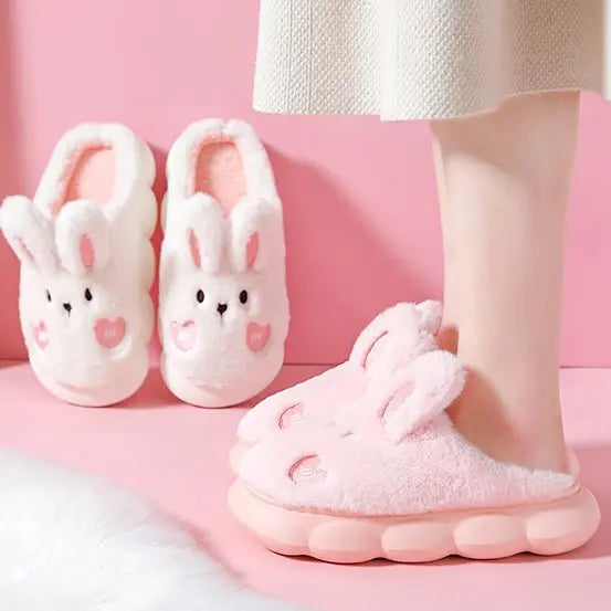 Cute Rabbit Plush Slipper - Kawaii Side