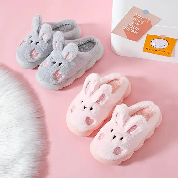 Cute Rabbit Plush Slipper - Kawaii Side