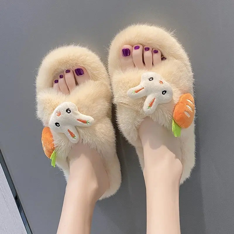 Cute Rabbit Slippers Kawaii Side