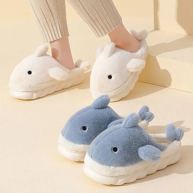 Cute Shark Plush Slipper - Kawaii Side