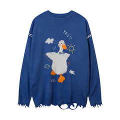 Cute Cartoon Duck Knit Sweater