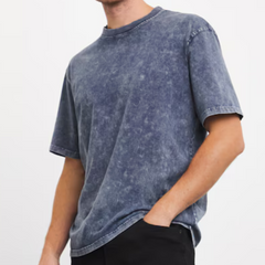 Acid Washed Basic Oversized T-Shirt