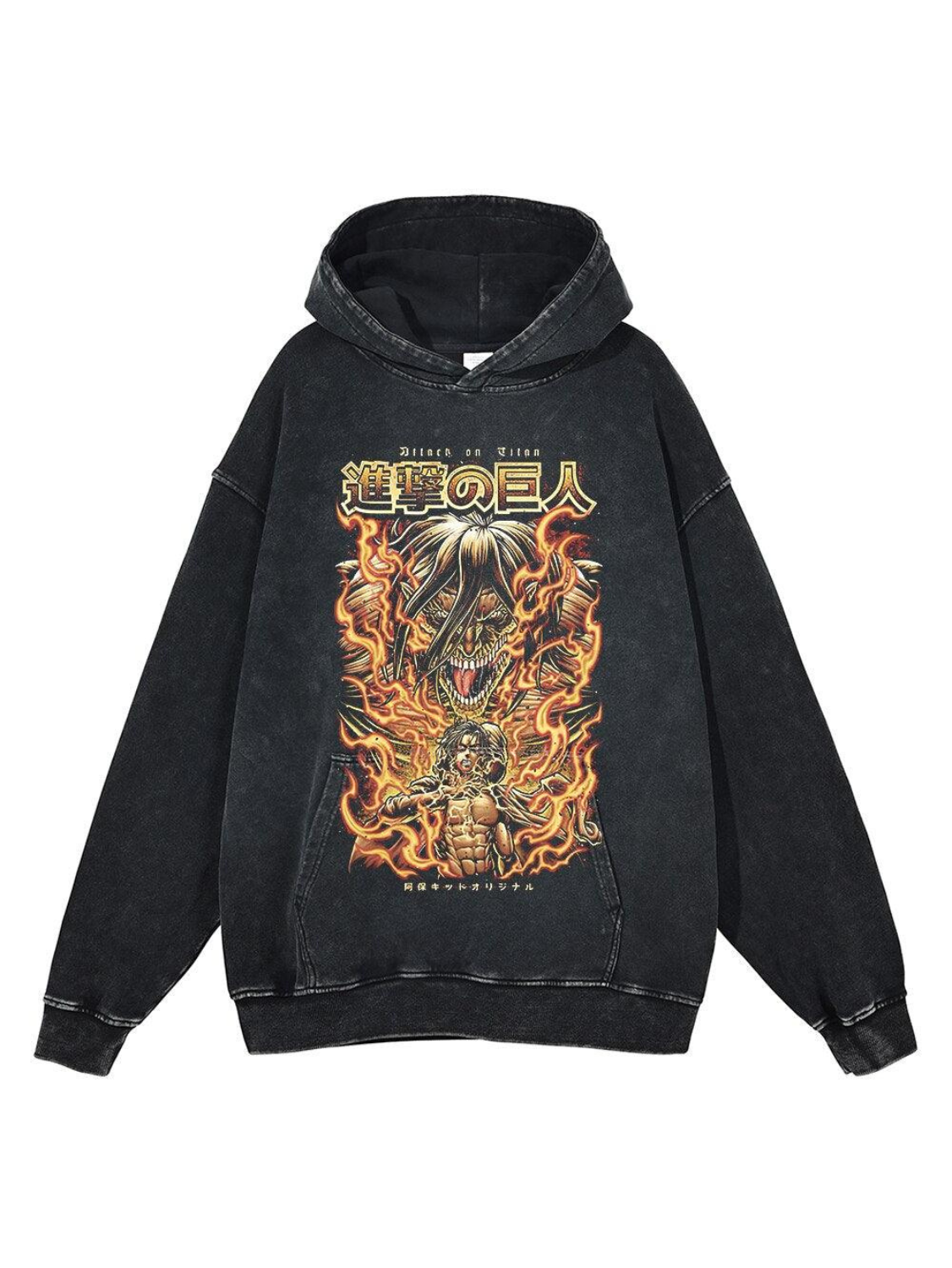 ATTACK TITAN VINTAGE HOODIE Kawaii Side