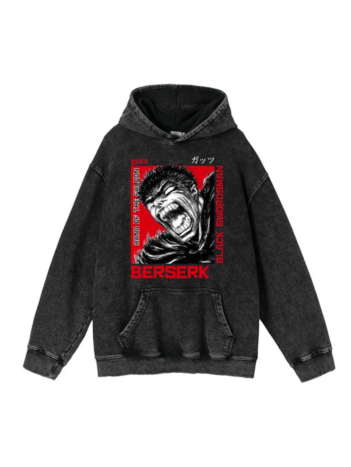 GUTS SCREAMING VINTAGE HOODIE Kawaii Side