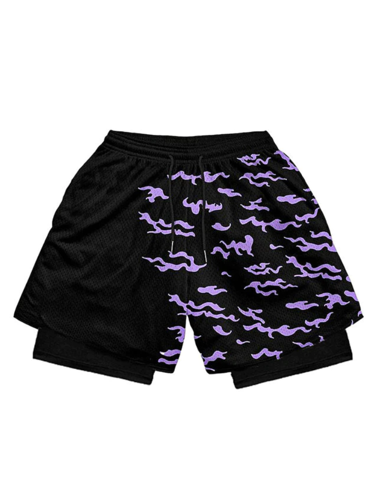 CURSE MARK BLACK PERFORMANCE SHORTS Kawaii Side