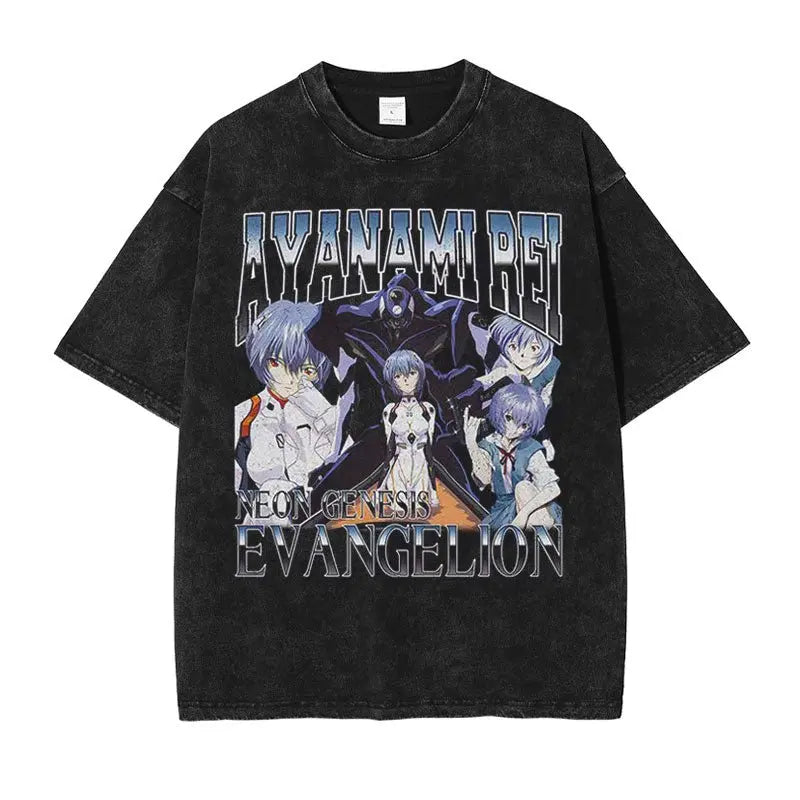 Evangelion Rei All Star Vintage Tee - Kawaii Side