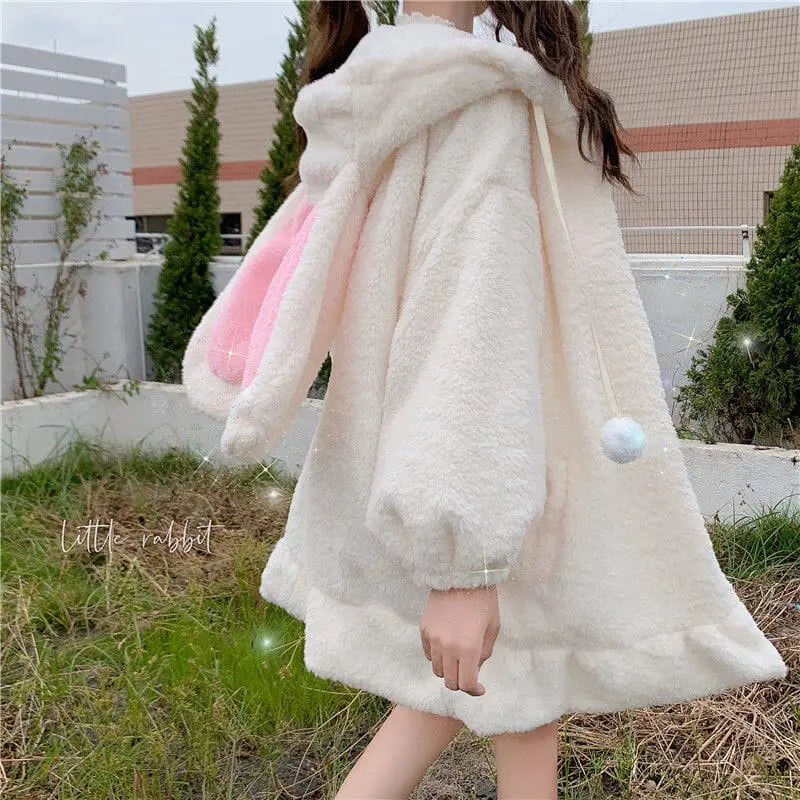 Fuzzy and Kawaii Bunny Coat - Kawaii Side