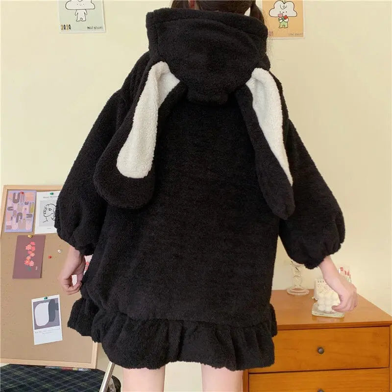 Fuzzy and Kawaii Bunny Coat - Kawaii Side