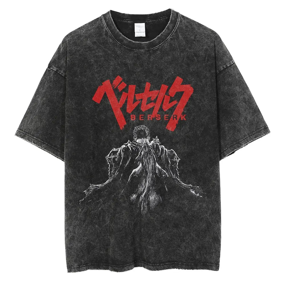 Berserk GUTS Shadow Vintage Tee - Kawaii Side