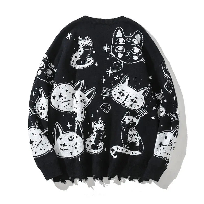 Gothic Kittens Sweater - Kawaii Side