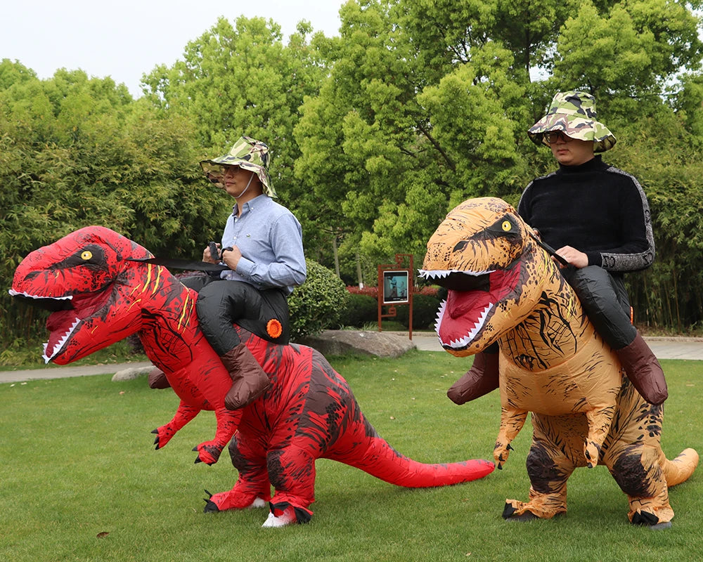 Giant Inflatable T-Rex Dinosaur Halloween Costume Kawaii Side