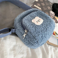 Borsa a tracolla in peluche Kawaii simpatico orsetto