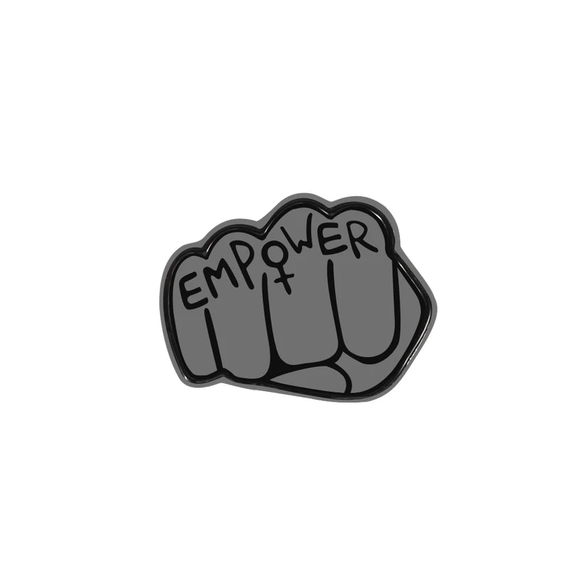 Punk Hand Metal Pins Brooches OK Yeah Good Rock Finger Signal Enamel Pin Badges Various Gestures Jewelry for Women Men Kids Gift Kawaii Side