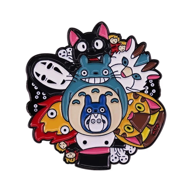 Interesting Classic Cartoon Comic Brooch Metal Enamel Lapel Badge Collect Denim Jacket Backpack Pin Children Fashion Gifts Kawaii Side