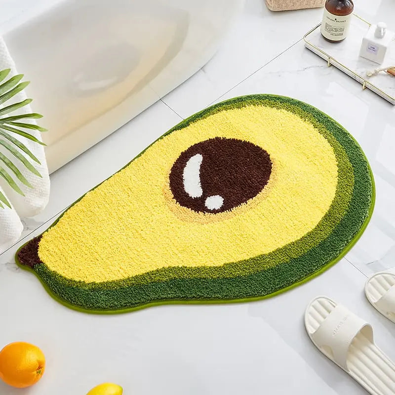 Kawaii Cartoon Fruits Avocado Lemon Letter Rugs & Mats - Kawaii Side