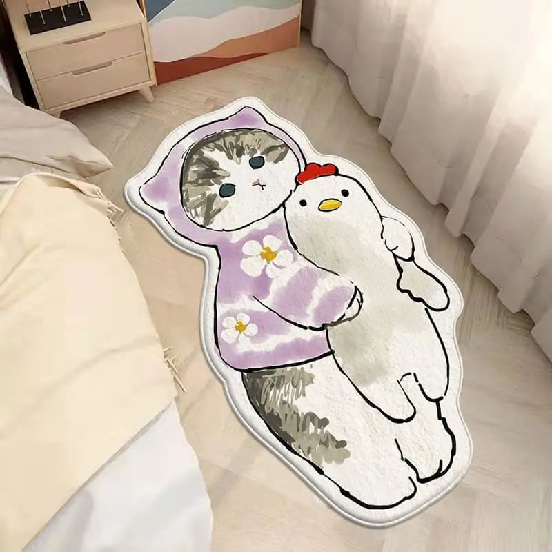 Kawaii Cartoon Kitty Cat Collection Rug & Mat - Kawaii Side