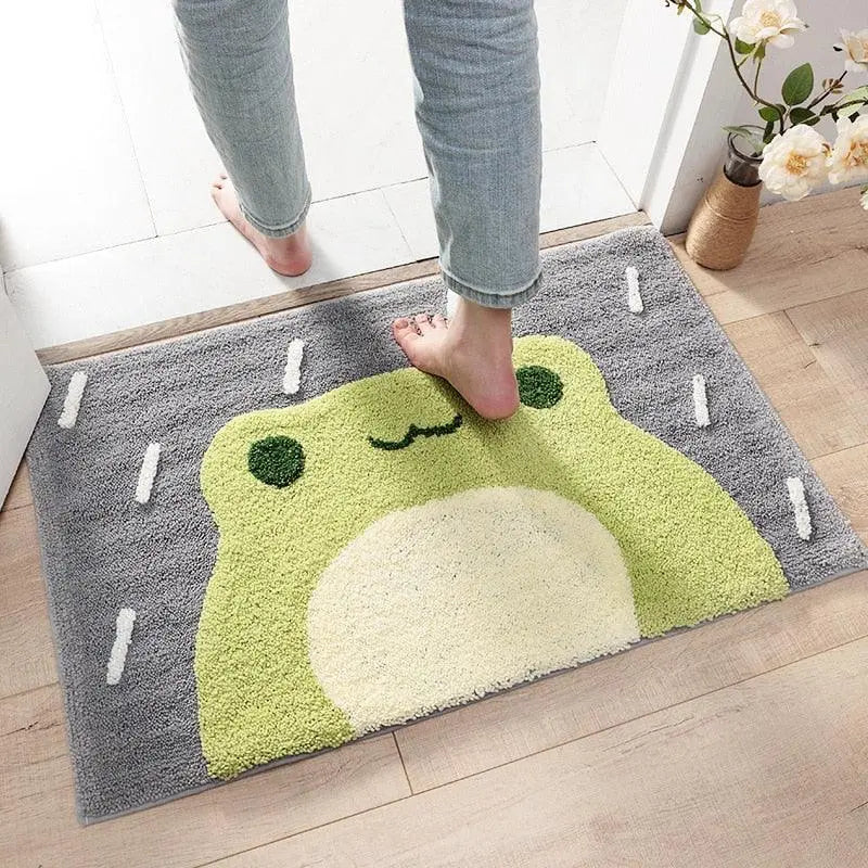 Kawaii Cute Frog Bath Rugs & Mats - Kawaii Side