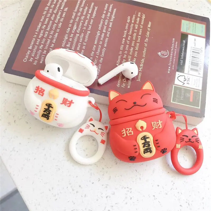 Case Protetora AirPods Gatos Manekineko - Kawaii Side