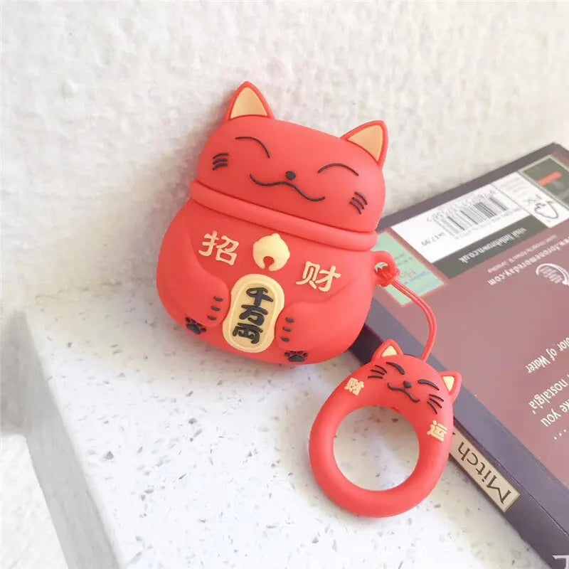 Case Protetora AirPods Gatos Manekineko - Kawaii Side