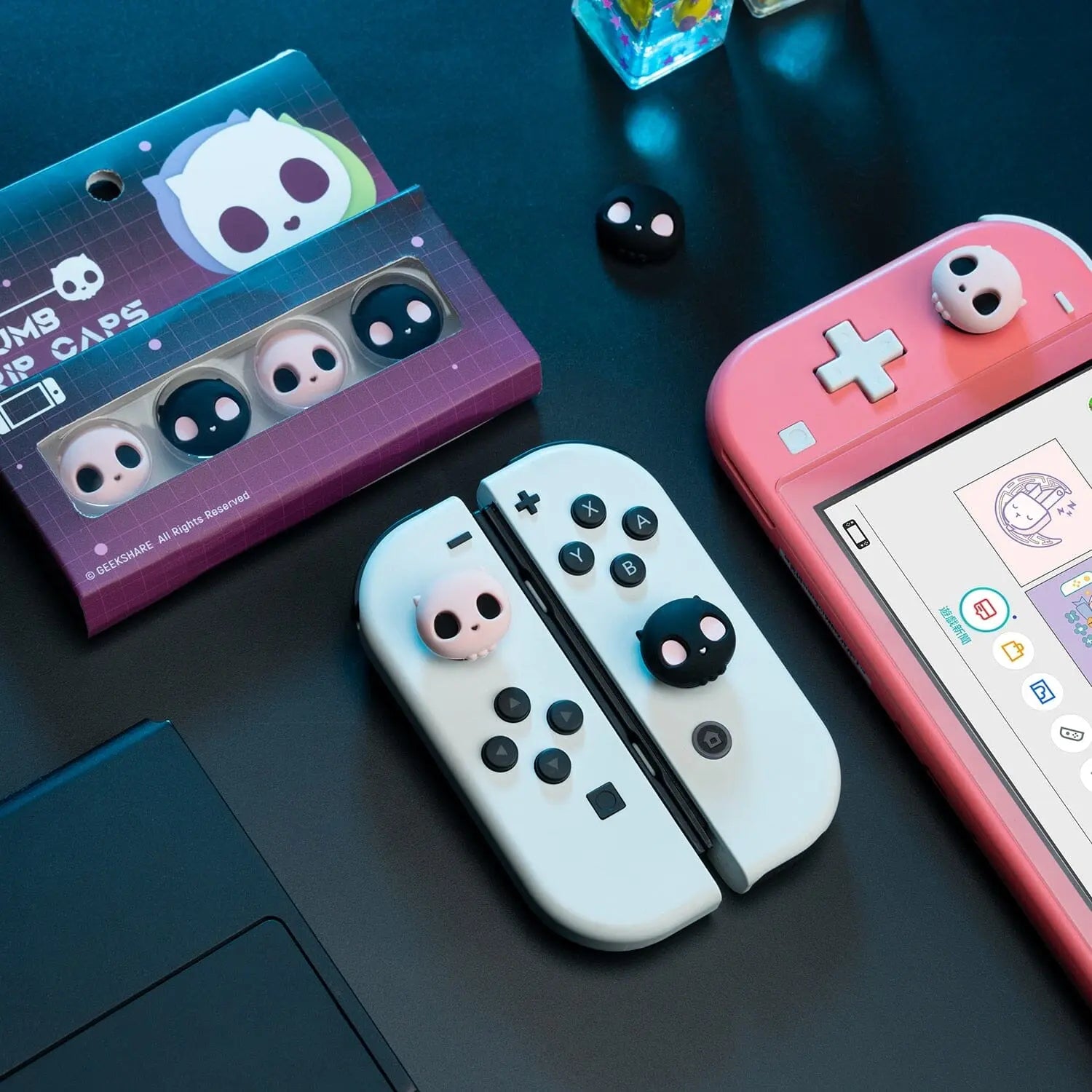 Capas Caveiras de Joystick de Nintendo Switch - Kawaii Side