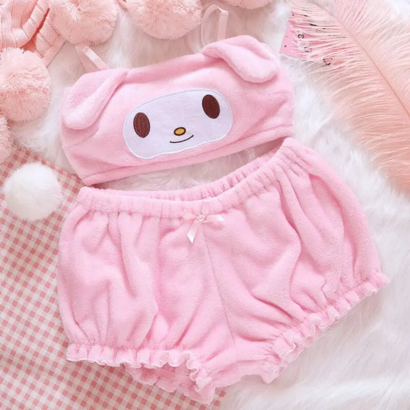 Pink Women's Sexy Pajamas - Kawaii Side