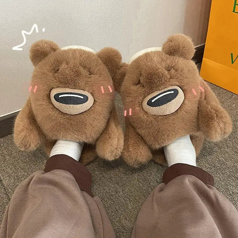 Plush Bear Slippers - Kawaii Side