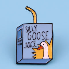 Silly Goose Juice Emaille Pin