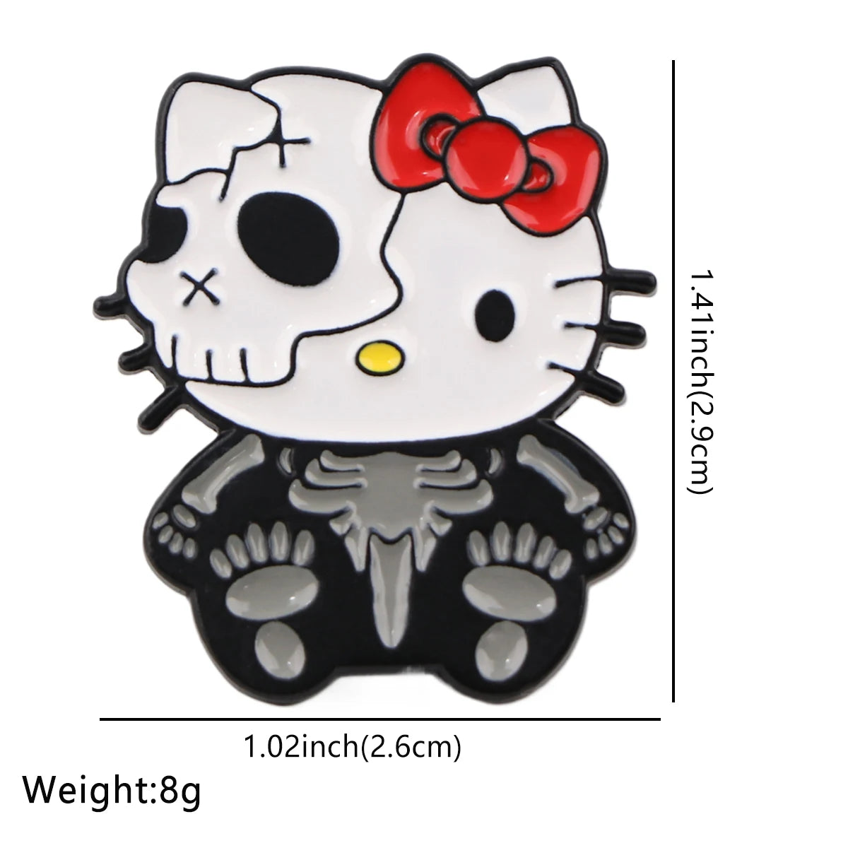 Kawaii Halloween Cat Enamel Pin Kawaii Side