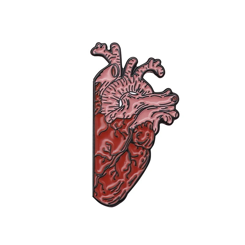 Art Heart Organs Enamel Pin