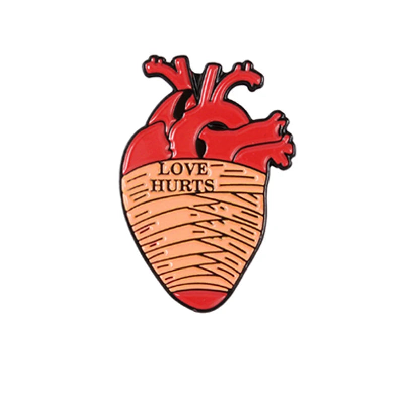 Art Heart Organs Enamel Pin