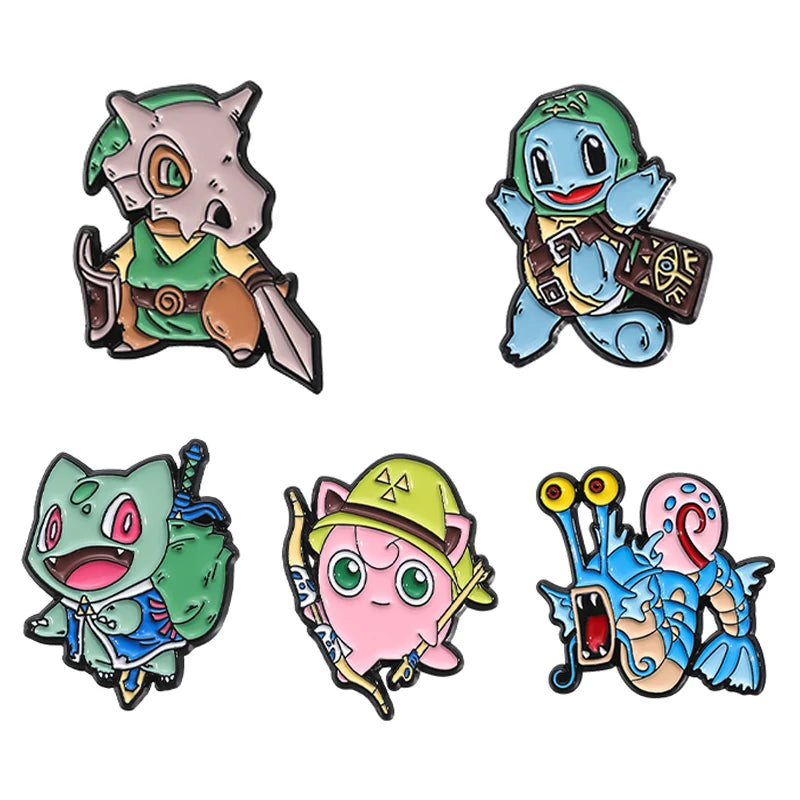 Classic Poke Fusion Enamel Pin Kawaii Side