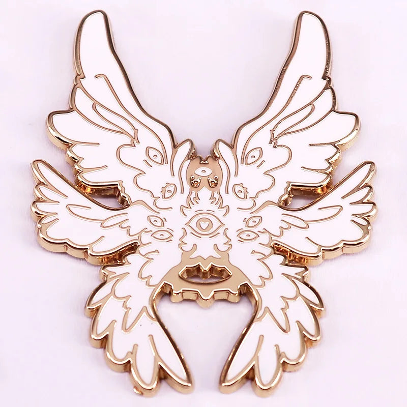 Seraph Angel Enamel Pin Seraphiel Badge Seraphim Brooch Christian Mythology Jewelry Decora Kawaii Side