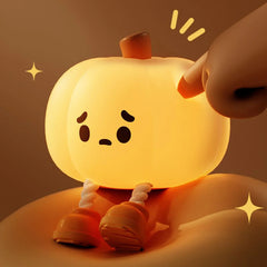 Cute Pumpkin Halloween Night Lights Soft Silicone