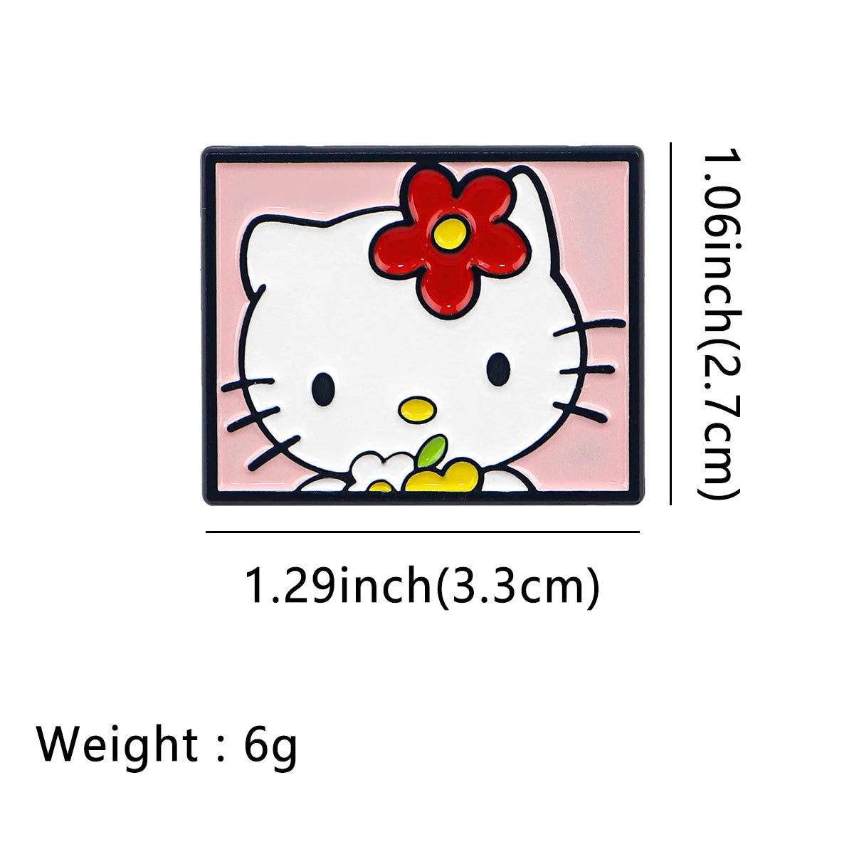 Cute Cartoon White Kitty Enamel Pin