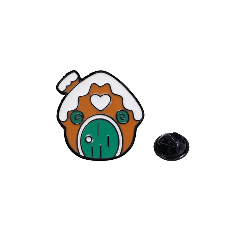 Cute Christmas Enamel Pin Kawaii Side