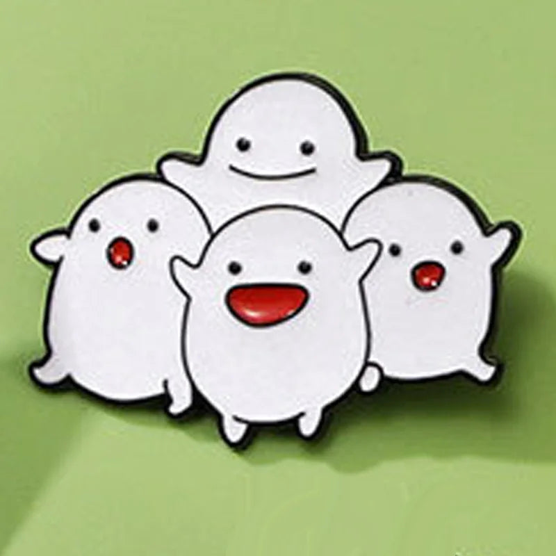 Fun White Ghost Enamel Pin